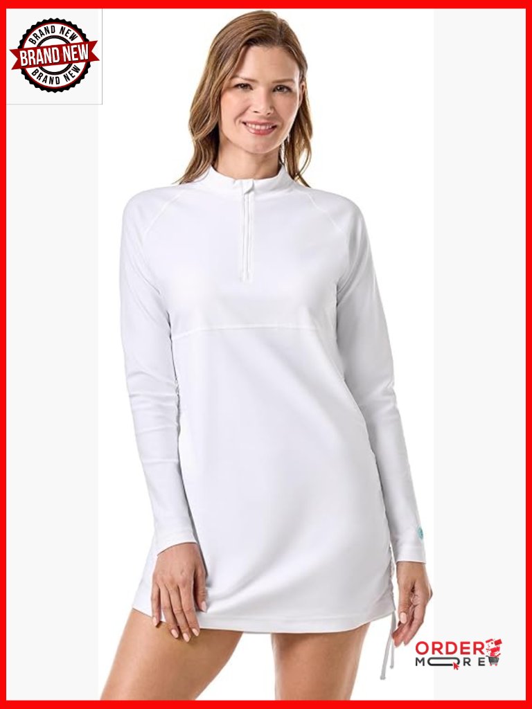 Upf 50+ Long Sleeve Rash Guard With Ruche Sides